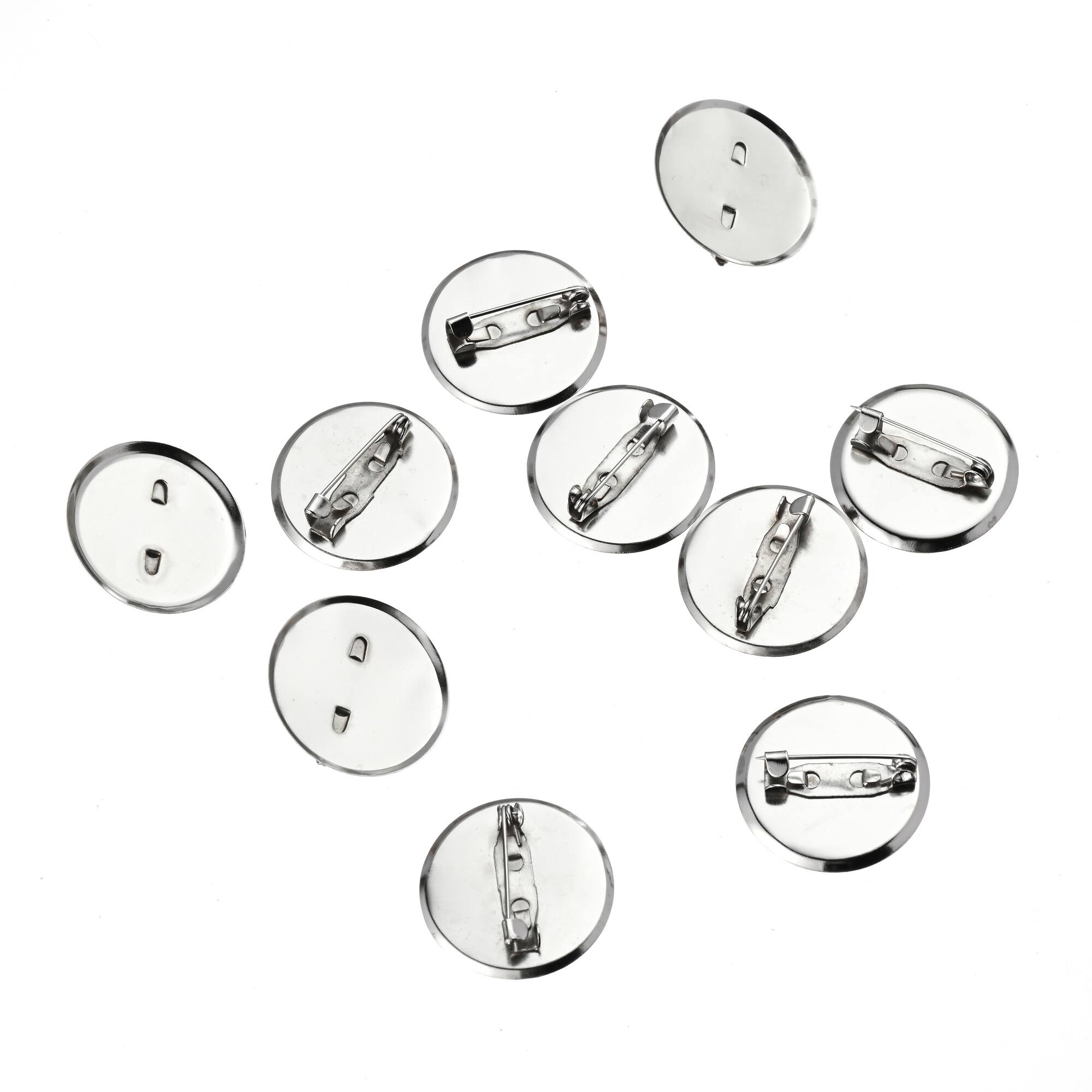 25mm Rhodium Brooch Blanks, 40ct. by Bead Landing™